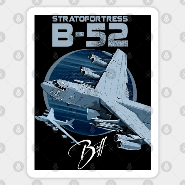 B-52 Stratofortress U.S. long-range heavy bomber Sticker by aeroloversclothing